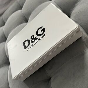 Dolce & Gabbana D&G Metal Tin Gift Box Vintage White